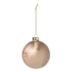 Kerstbal satijn - lichtbruin