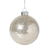 Kerstbal sequins - beige