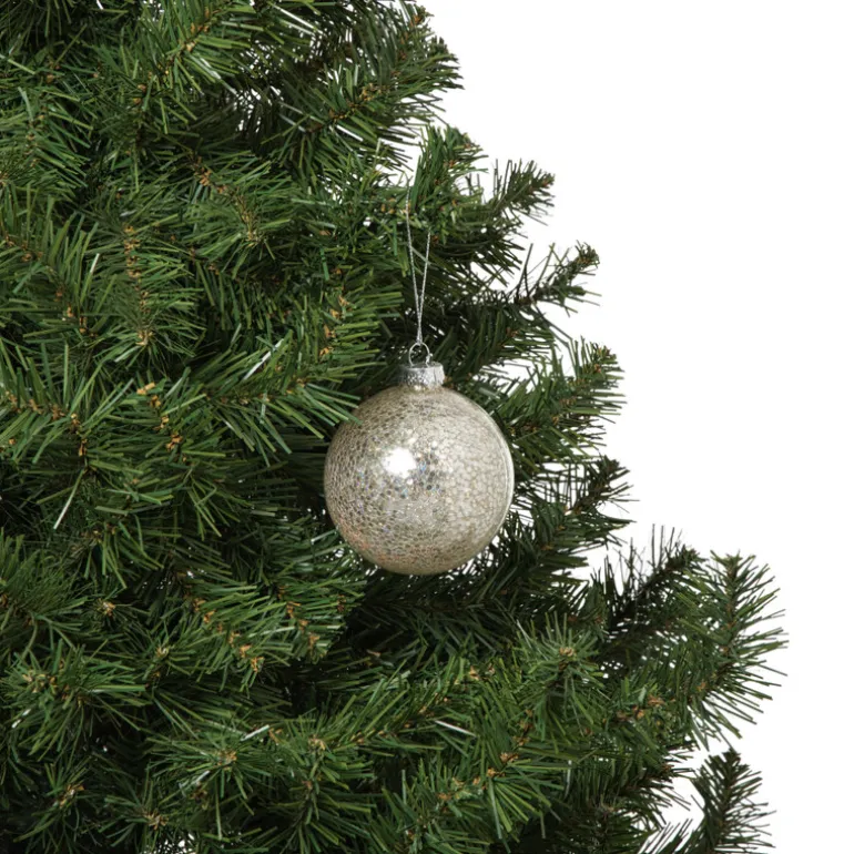 Kerstbal sequins - beige