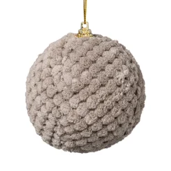 Kerstbal stof - grijs