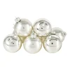 Kerstbal zilver - glas - set van 8