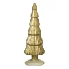 Kerstboom beeldje klein - olijfgroen - ø8x24.5 cm