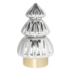 Kerstboom lamp - grijs - 13.5x13.5x20 cm