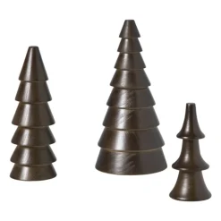 Kerstboom middel - bruin - ø5.5x15 cm