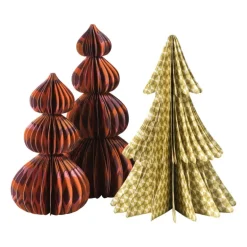 Kerstboom papier clashing colours - 26 cm