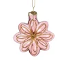 Kersthanger bloem - paars - 8.5x8x3.4 cm