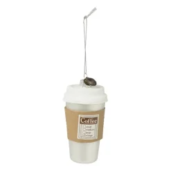 Kersthanger coffee to go - glas - ø5x10 cm
