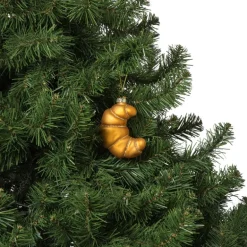 Kersthanger croissant - goudkleurig - 9.6x8x4.1 cm