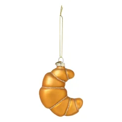 Kersthanger croissant - goudkleurig - 9.6x8x4.1 cm