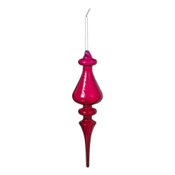Kersthanger druppel - paars - ø6x23 cm