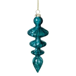 Kersthanger glas pegel - groen - ø5.5x15 cm