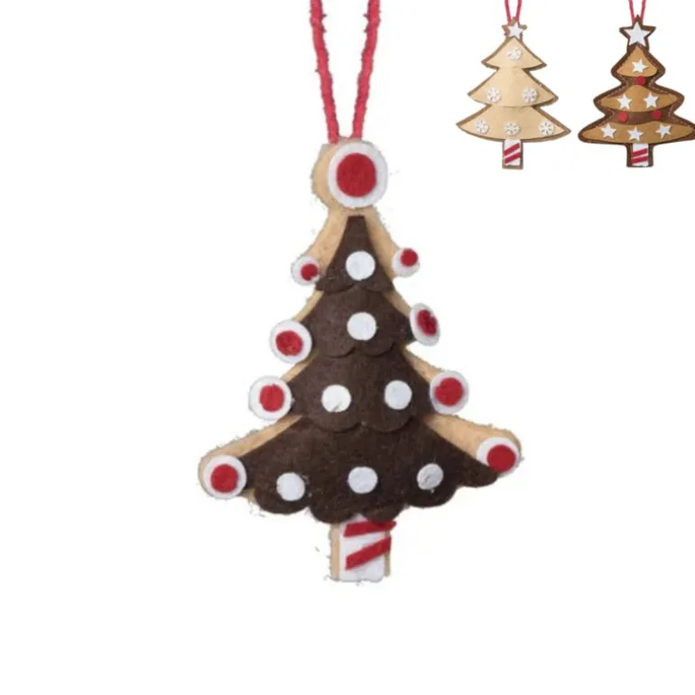 Kersthanger kerstboom - diverse varianten - 13x7.5x1 cm