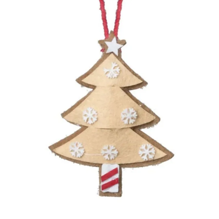 Kersthanger kerstboom - diverse varianten - 13x7.5x1 cm