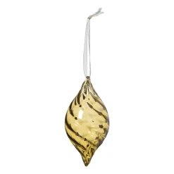 Kersthanger olive - groen - ø6.5x13 cm