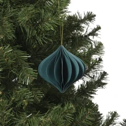 Kersthanger papier - groen - ø10 cm