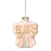 Kersthanger strik - roze - 8.5x8x3 cm