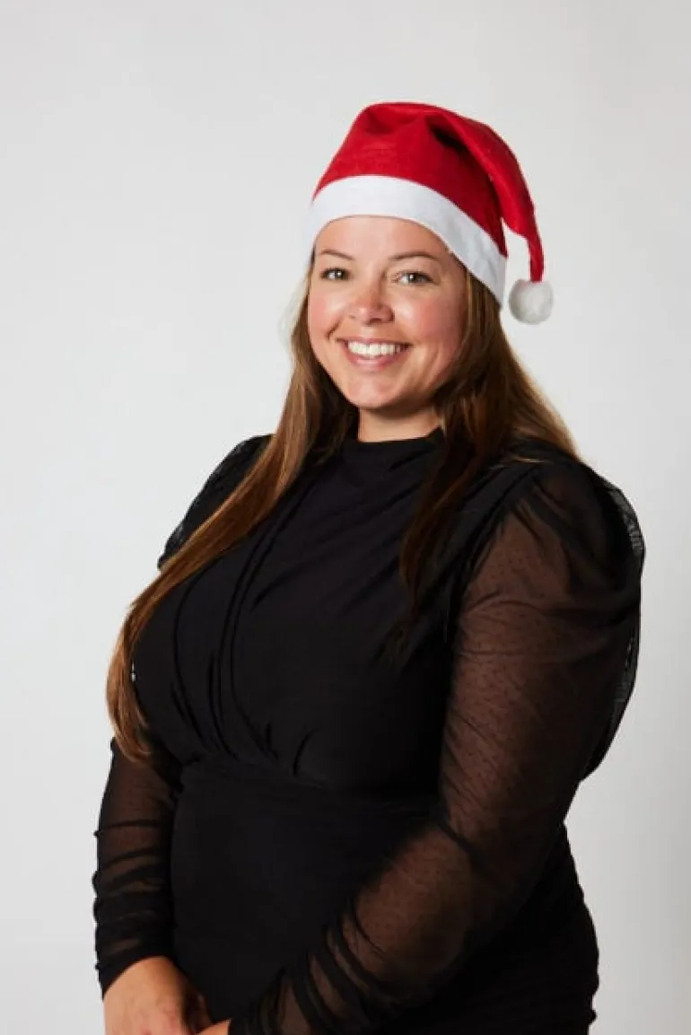 Kerstmuts - rood/wit