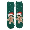 Kerstsokken gingerbread - groen - one size