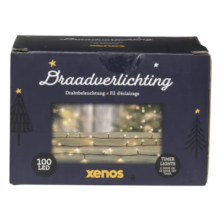 Kerstverlichting LED - warm wit - 100 lampjes - 7.5 meter