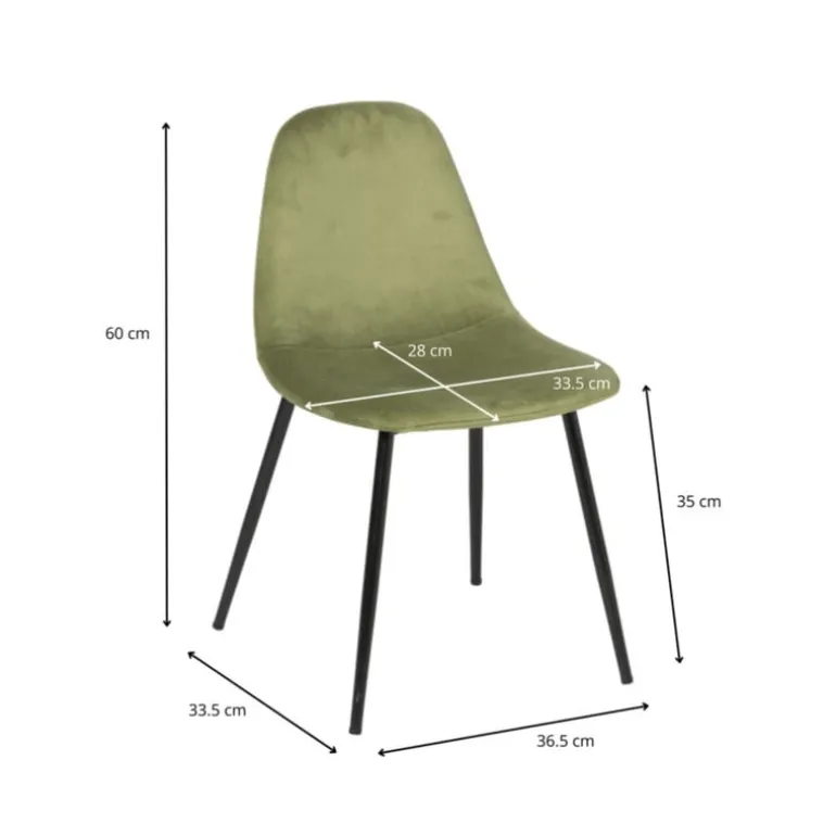 Kinderstoel Ivy - groen - 60x36.5x33.5 cm