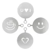 Koffie sjabloon - set van 4 - 8x10.5 cm