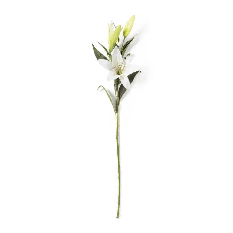 Kunstbloem lelie - wit - 91 cm