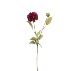 Kunstbloem met 2 chrysanten - paars - 73 cm