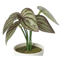 Kunstplant mini syngonium - rood - 13 cm