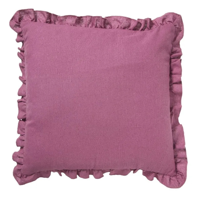 Kussen ruches - roze - 45x45 cm
