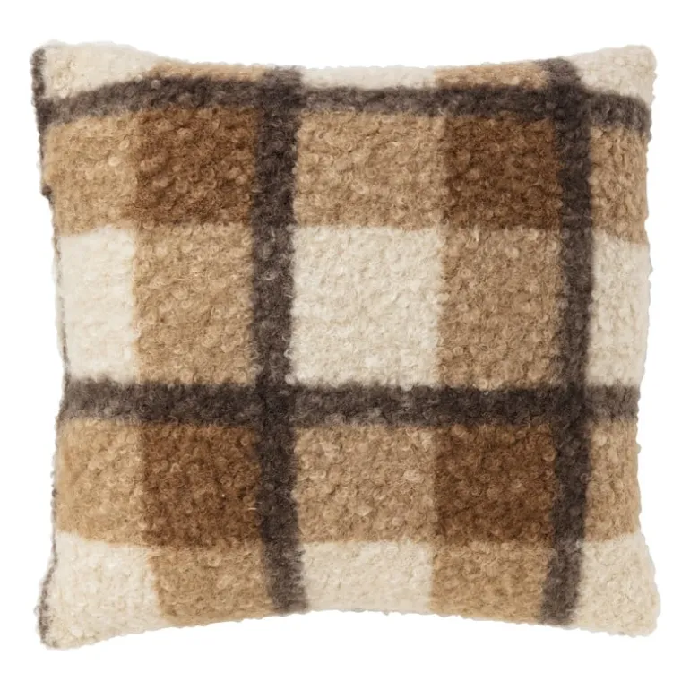 Kussen ruit - bruin - 45x45 cm