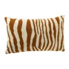 Kussen zebraprint - terra/wit - 30x50 cm