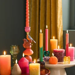 LED dinerkaars twist - oranje - ø2.5x24.5 cm