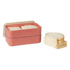 Lunchbox dubbel met bestek - oranje - 700 ml