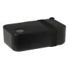Lunchbox met elastiek - zwart - 6.8x19x12 cm