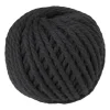 Macrame touw - zwart - 40 meter