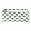Mand checks groot - groen/wit - 15x36x26 cm