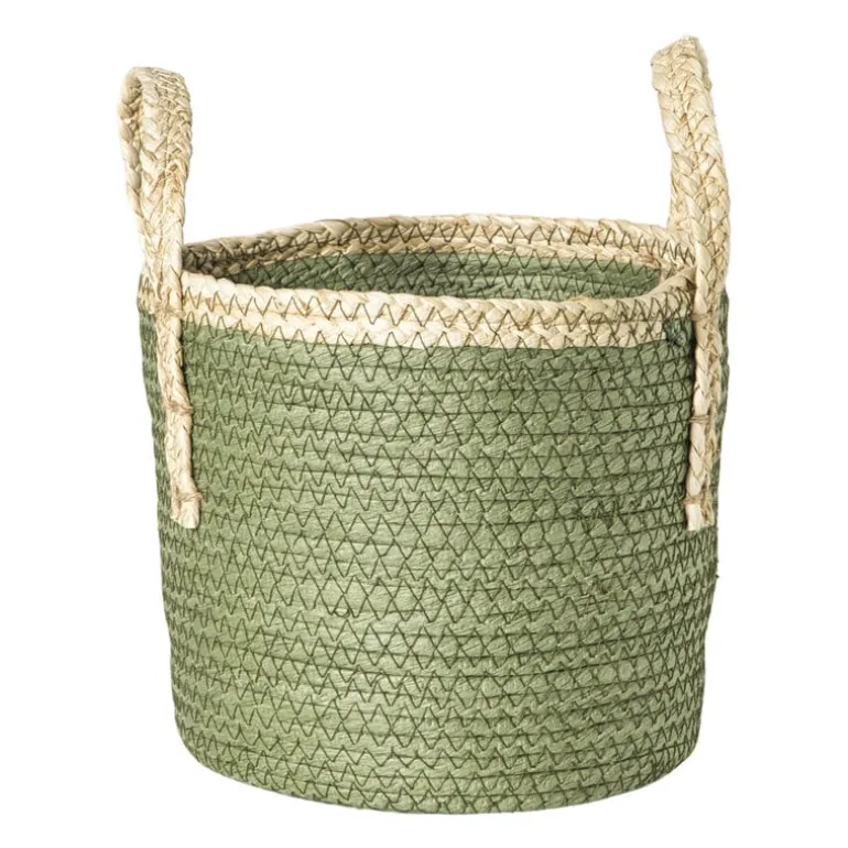 Mand colors - groen/bruin - ø21x18 cm