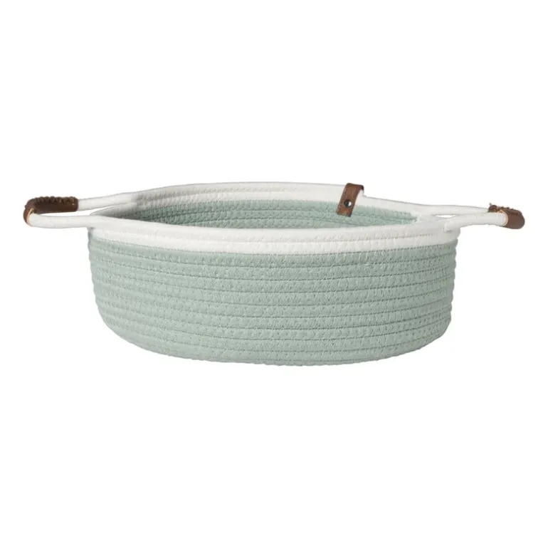 Mand colors laag - groen/wit - ø30x10 cm