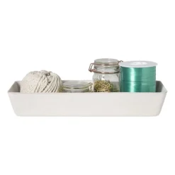 Mand vilt langwerpig - wit - 6x36x14 cm