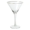 Martiniglas gouden rand - glas - 220 ml