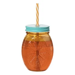 Mason jar citroen - oranje - 450 ml