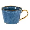 Mok met gouden oor - donkerblauw - 250 ml