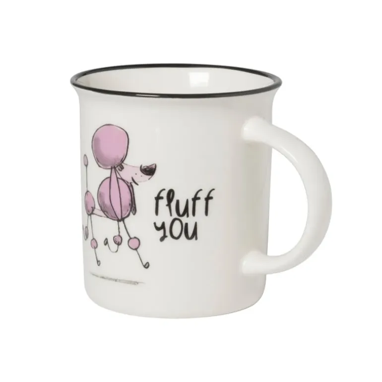 Mok met hond - wit - 300 ml - diverse varianten