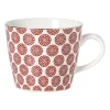 Mok Mirna bloem - rood/wit - 360 ml
