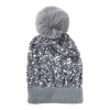 Muts glitter - grijs