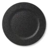 Onderbord glitter - zwart - ø33 cm
