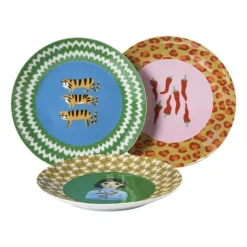 Ontbijtbord chili pepers - roze/rood - ø21x2 cm