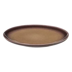Ontbijtbord Olivia - bordeauxrood/beige - ø22x2 cm