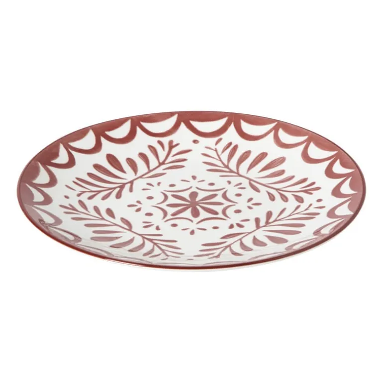 Ontbijtbord sterre - rood/wit - ø21.7x2.3 cm