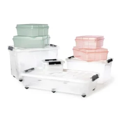 Opbergbox met wieltjes - 75 liter - 40x60x40 cm